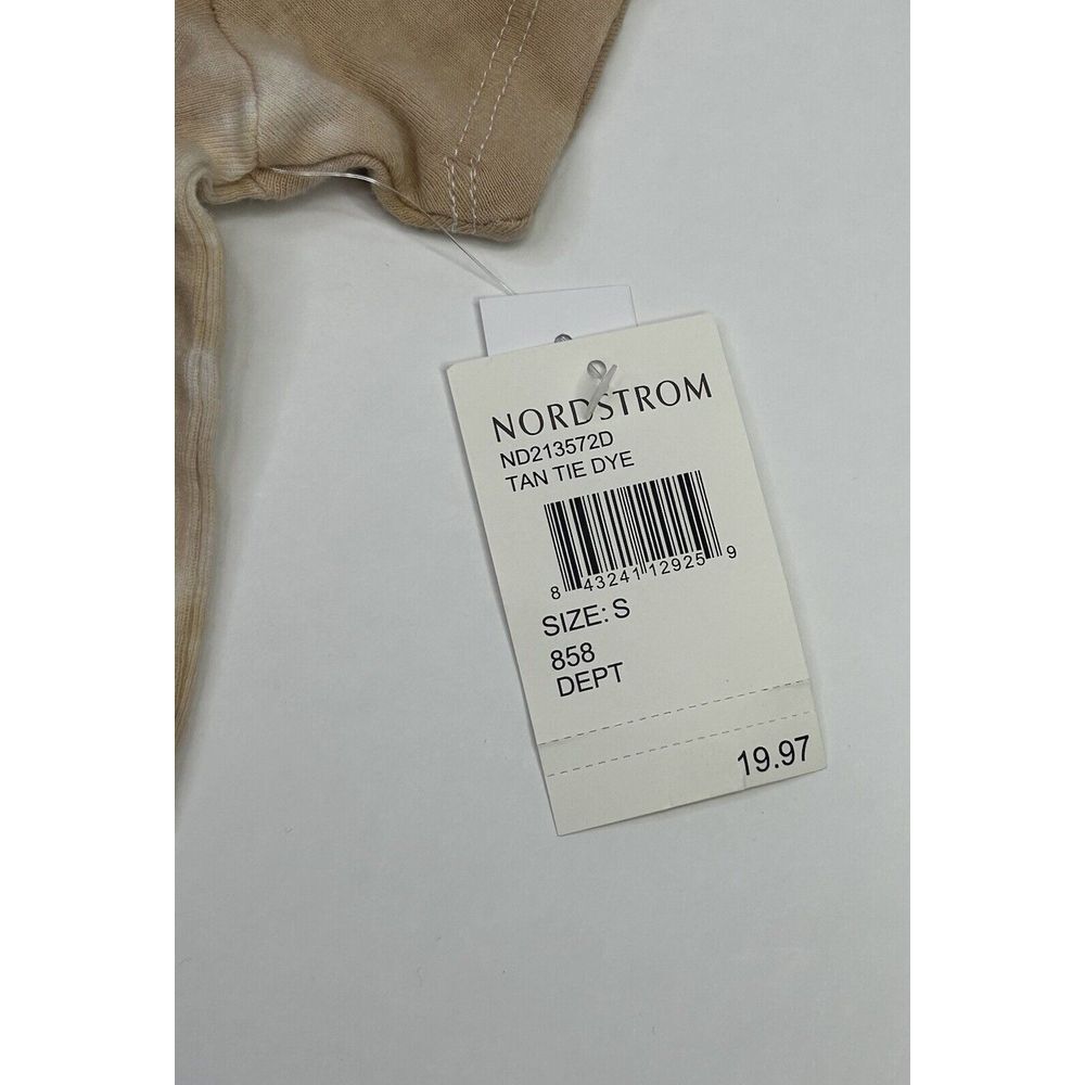 Vinyl Icons Women's Tan Tie-dye Crop Top Size Small NWT w/Few Marks Sun Moon - Picture 9 of 12